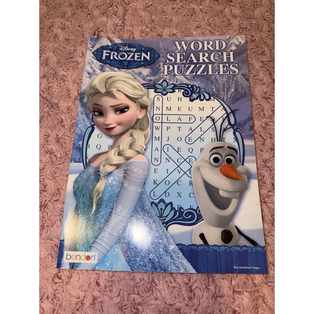 Disney FROZEN WORD SEARCH Puzzles Large Print Elsa And Play Frozen Theme